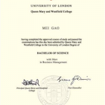 london 学生姓名:高梅毕业院校:伦敦大学